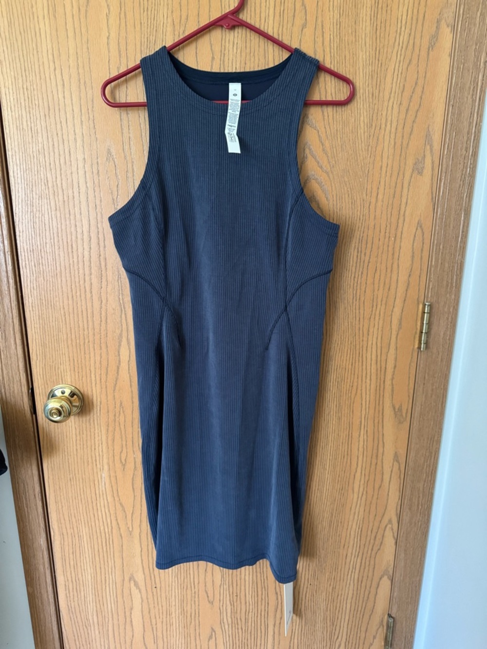 lululemon athletica Ribbed Softstreme Slim-Fit Tank Dress True Navy